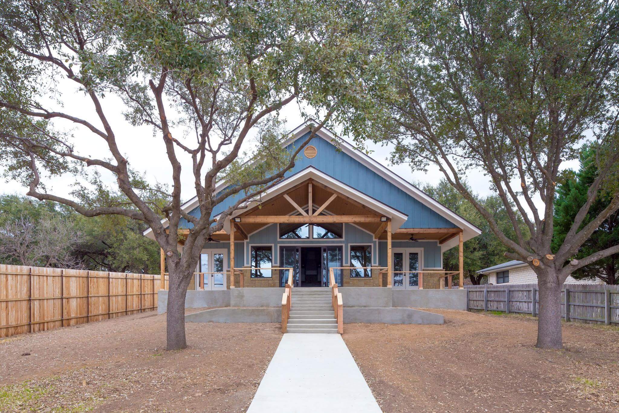 Wood accented home in Texas